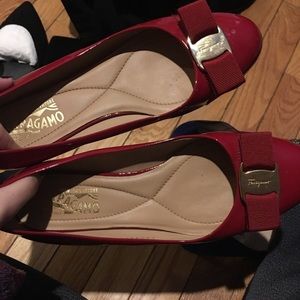 Salvatore Ferragamo Classic  red flats
